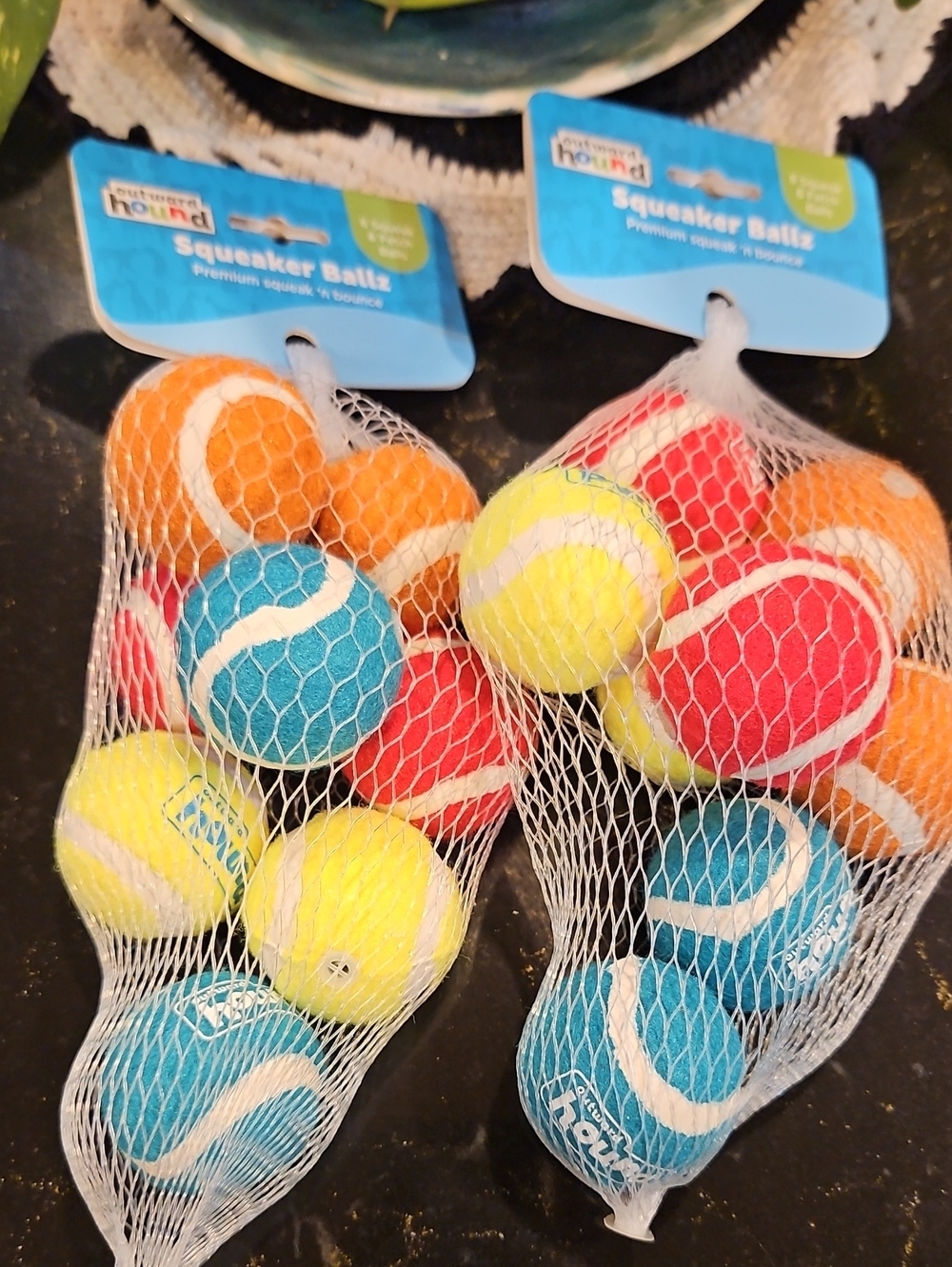 Outward Hound Multicolor Squeaker Ballz – Blue, Yellow, Red, Orange